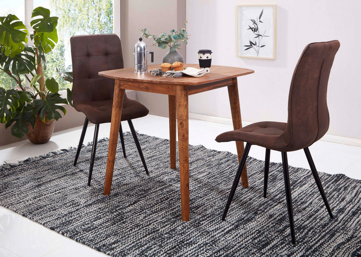 Esstisch natur B/H/T: ca. 80x78x80 cm Esszimmertisch - natur (80,00/78,00/80,00cm) - Wohnling