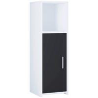 Midischrank Zalo weiß schwarz B/H/T: ca. 30x95x30 cm Zalo - weiß/schwarz (30,00/95,00/30,00cm) - VCM Möbel