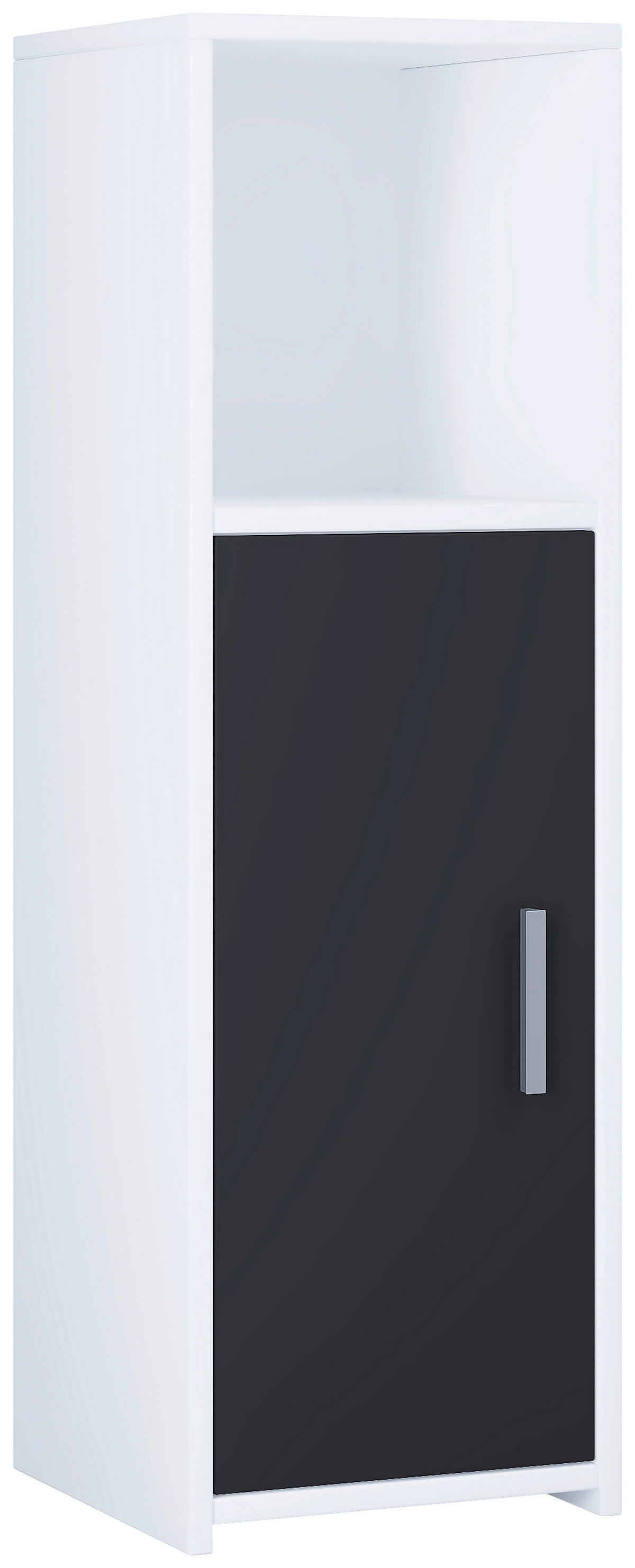 Midischrank Zalo weiß schwarz B/H/T: ca. 30x95x30 cm Zalo - weiß/schwarz (30,00/95,00/30,00cm) - VCM Möbel