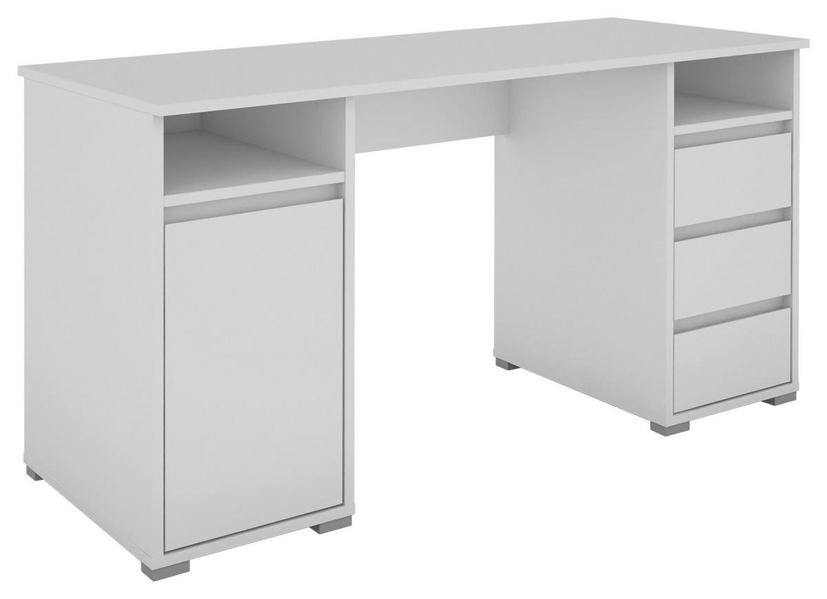 Schreibtisch LOBO weiß B/H/T: ca. 138x75x55 cm LOBO - weiß (138,00/75,00/55,00cm) - byLIVING