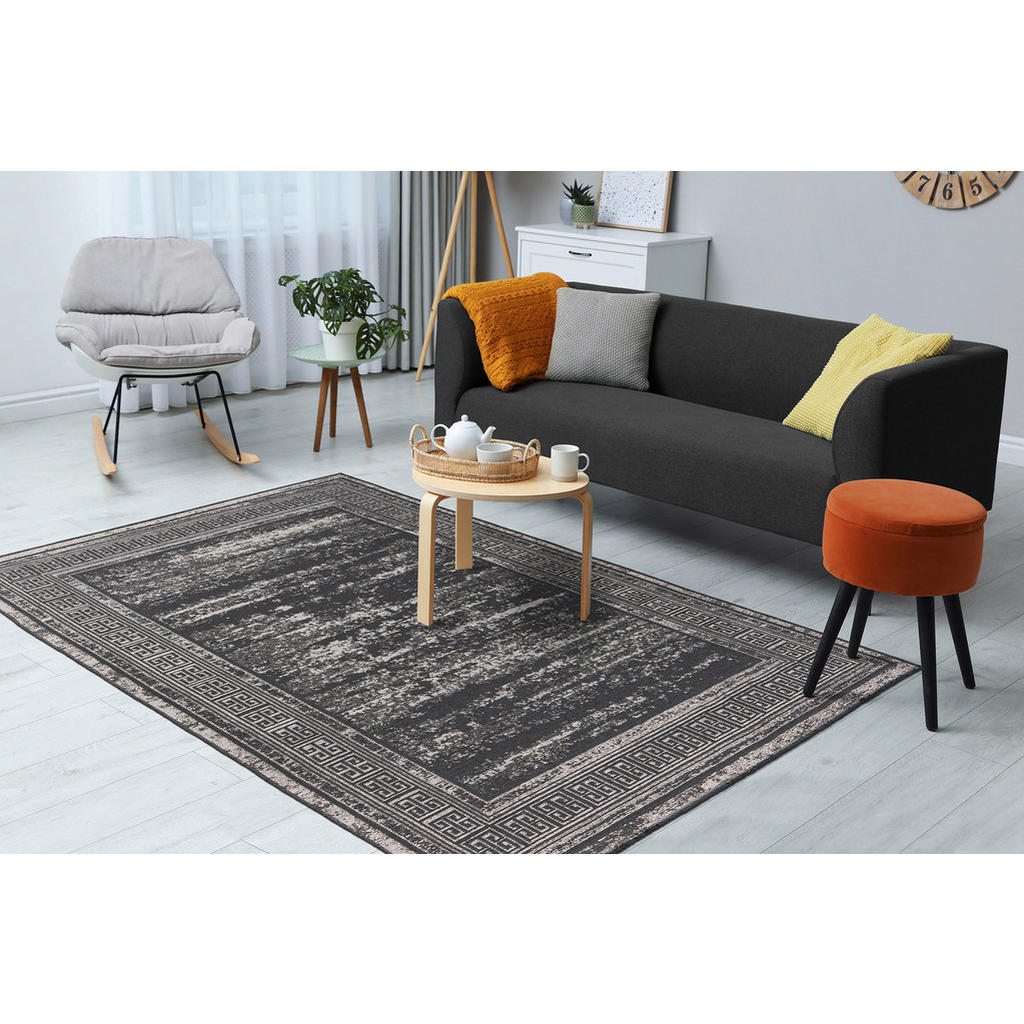 Thumbnail - Kayoom Flachflorteppich Kalea 325 grau B/H/L: ca. 120x0,8x170 cm