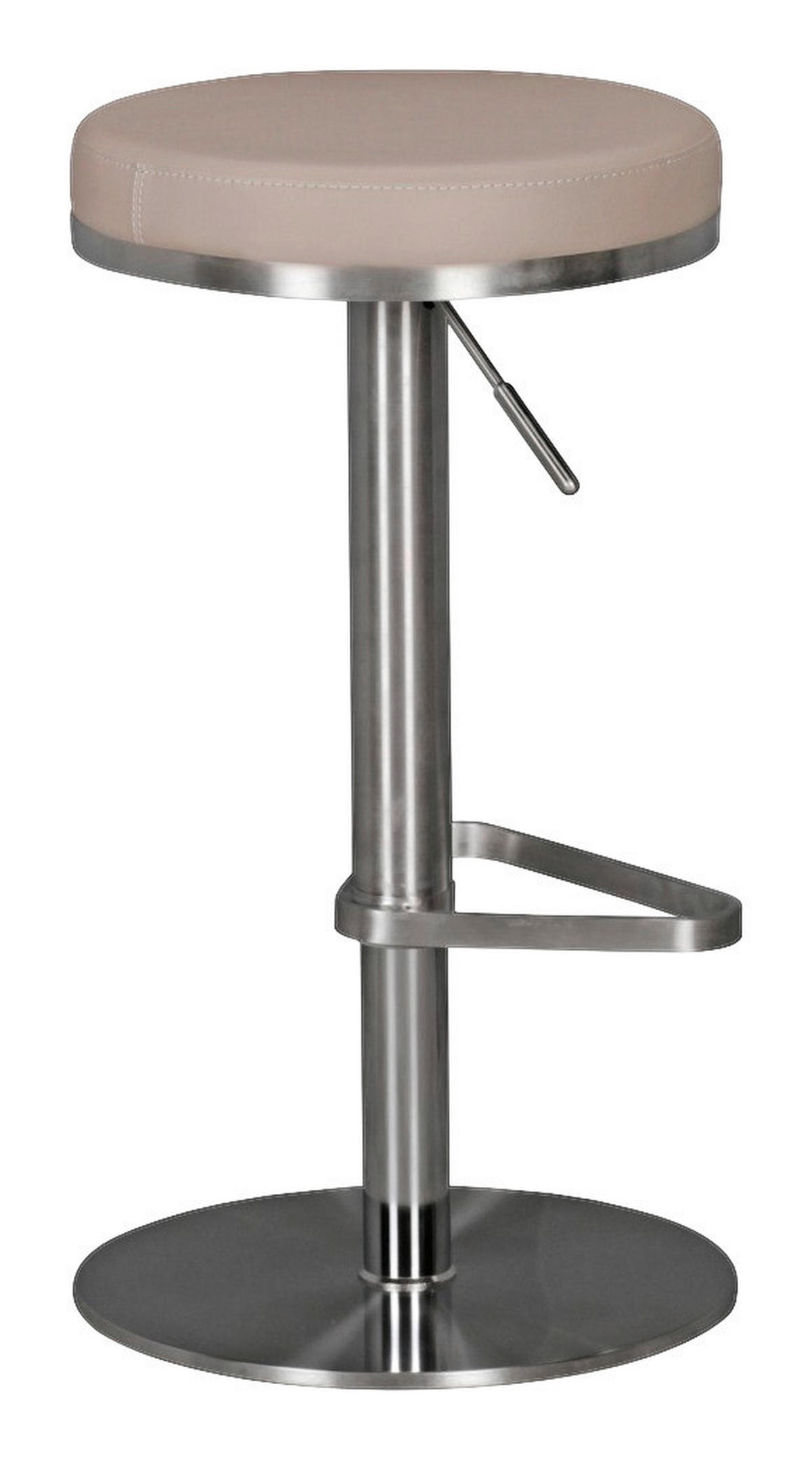 Barhocker beige Edelstahl Kunstleder Edelstahl B/H/T: ca. 38x82x38 cm Edelstahl Barhocker - beige/Edelstahl (38,00/82,00/38,00cm) - Wohnling