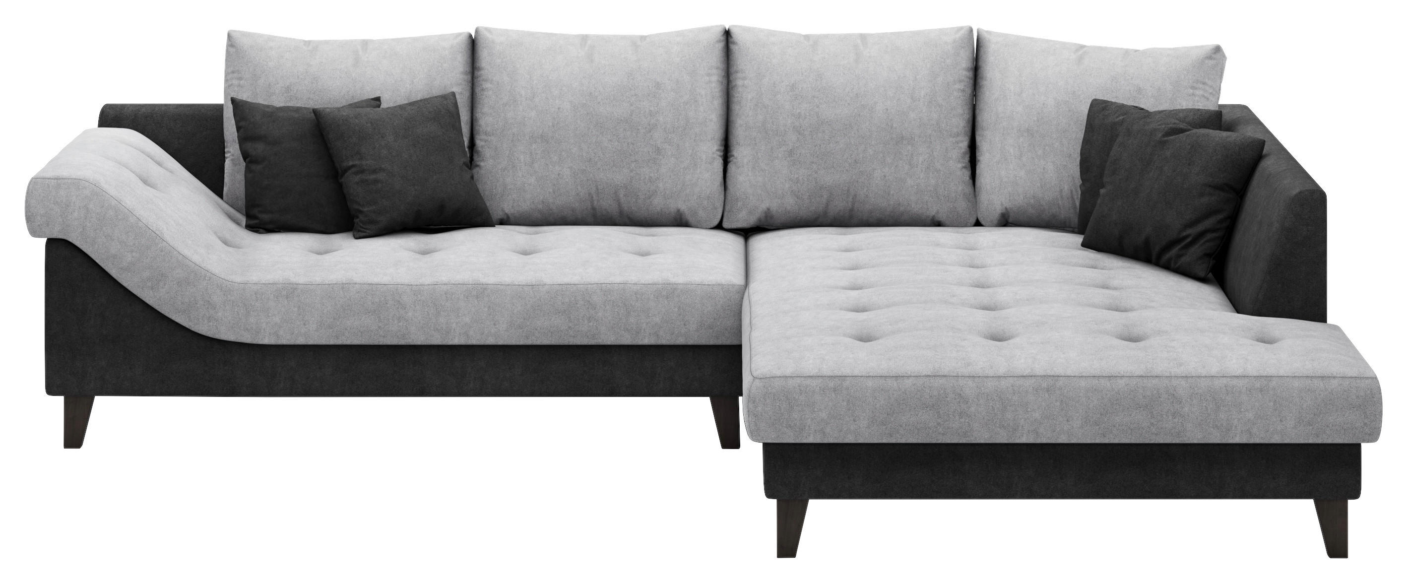 Polsterecke Ginger grau schwarz B/H/T: ca. 306x92x202 cm Ginger - schwarz/grau (306,00/92,00/202,00cm)