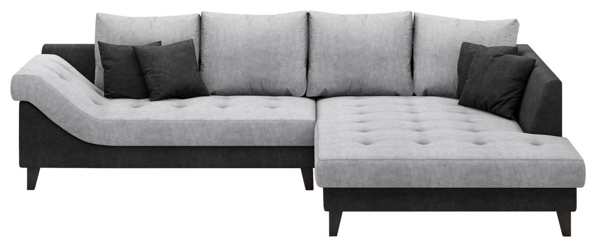 Polsterecke Ginger grau schwarz B/H/T: ca. 306x92x202 cm Ginger - schwarz/grau (306,00/92,00/202,00cm)