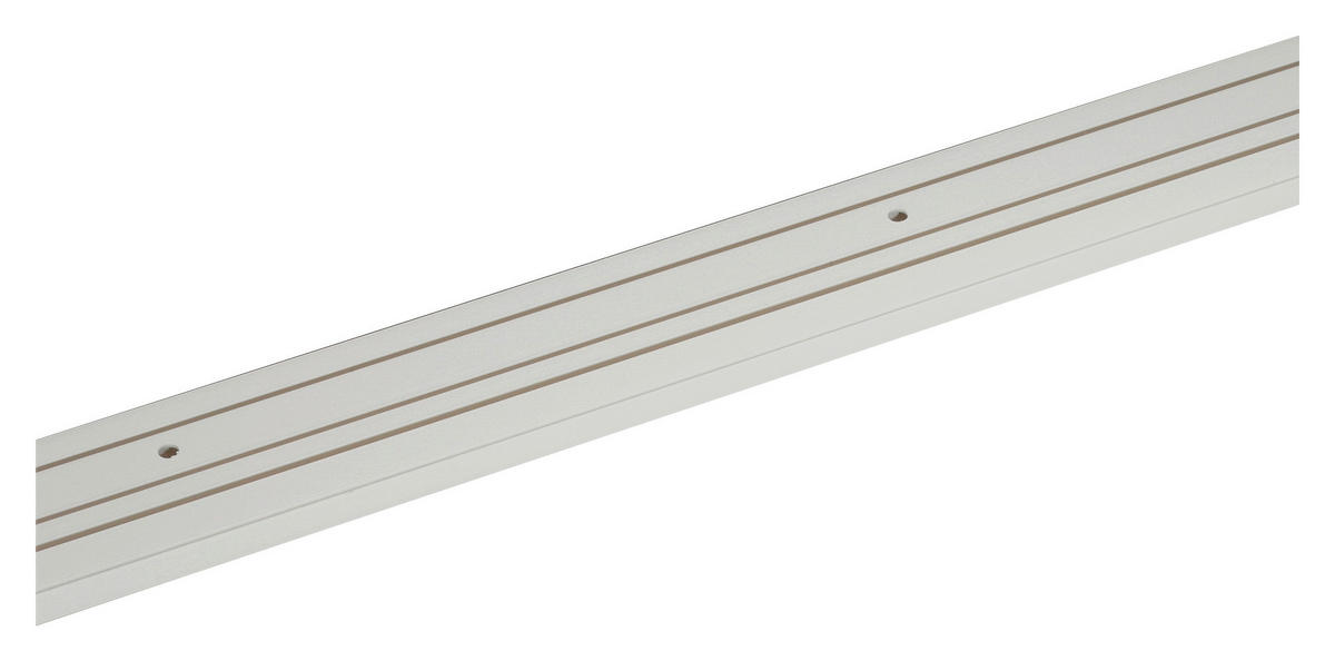 Gardinenschiene weiß Kunststoff L: ca. 210 cm 3.0 Läufe Schiene_Hohlkammer_3lfg. - weiß (210,00cm) - ondeco