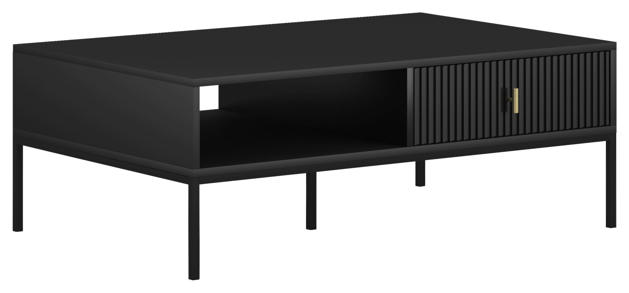 Couchtisch MAGGIORE schwarz B/H/T: ca. 104,2x39,9x68 cm MAGGIORE - schwarz (104,20/39,90/68,00cm) - WIPMEB