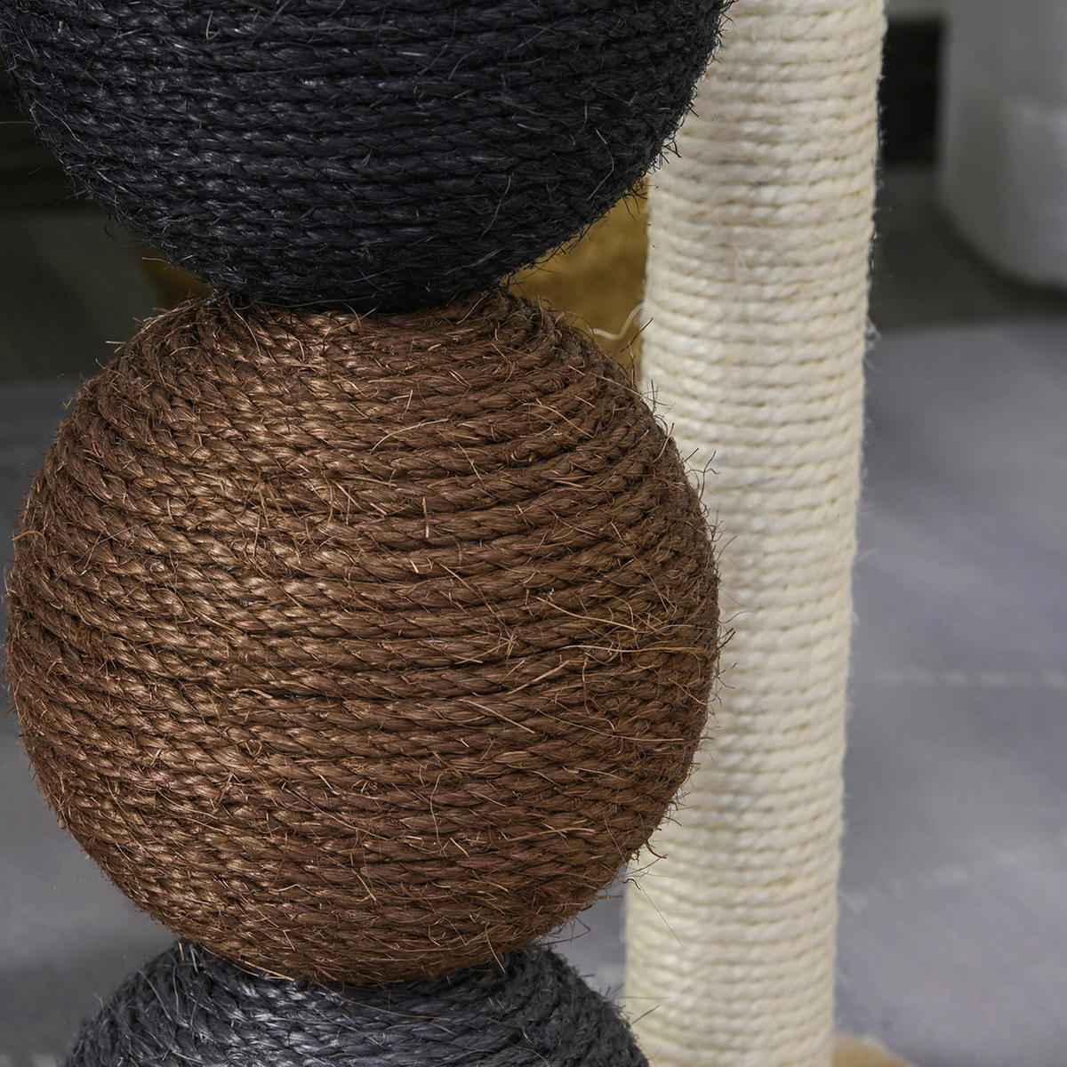 PawHut Kratzbaum beige Polyester B/H/L: ca. 38x64x38 cm Kratzbaum - beige (38,00/38,00/64,00cm) - PawHut