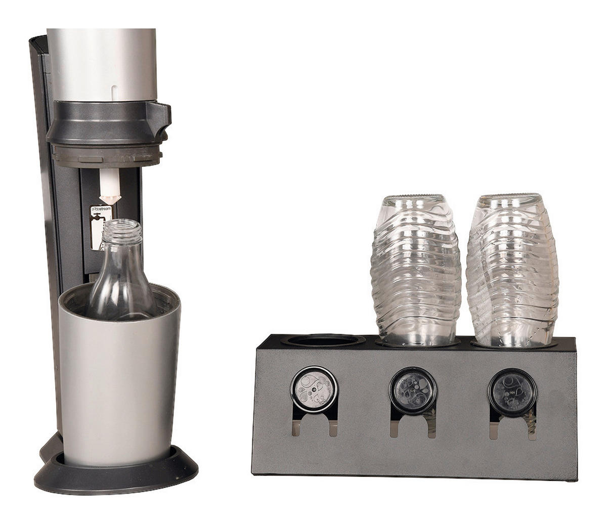 Kesper Flaschenhalter schwarz Metall B/H/L: ca. 17x12x32 cm Flaschenhalter - schwarz (32,00/17,00/12,00cm) - Kesper