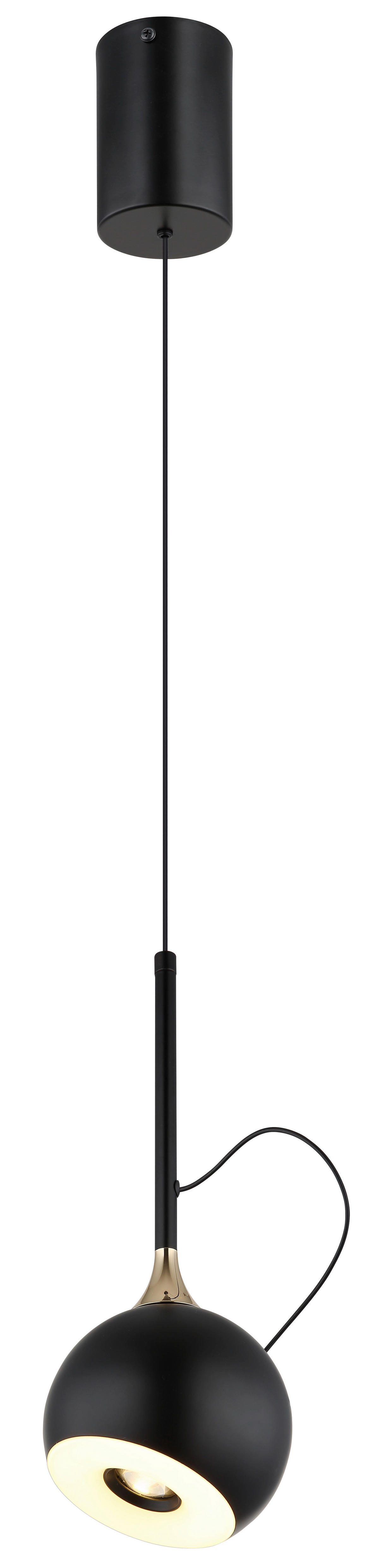 GLOBO Pendelleuchte mattschwarz gold Metall H/D: ca. 150x12 cm 1.0 Brennstellen DONOVAN - gold/mattschwarz (12,00/150,00cm) - GLOBO