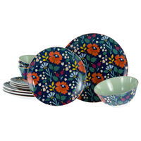 CreaTable Teller-Set Folklore bunt Steinzeug Folklore - bunt - CreaTable