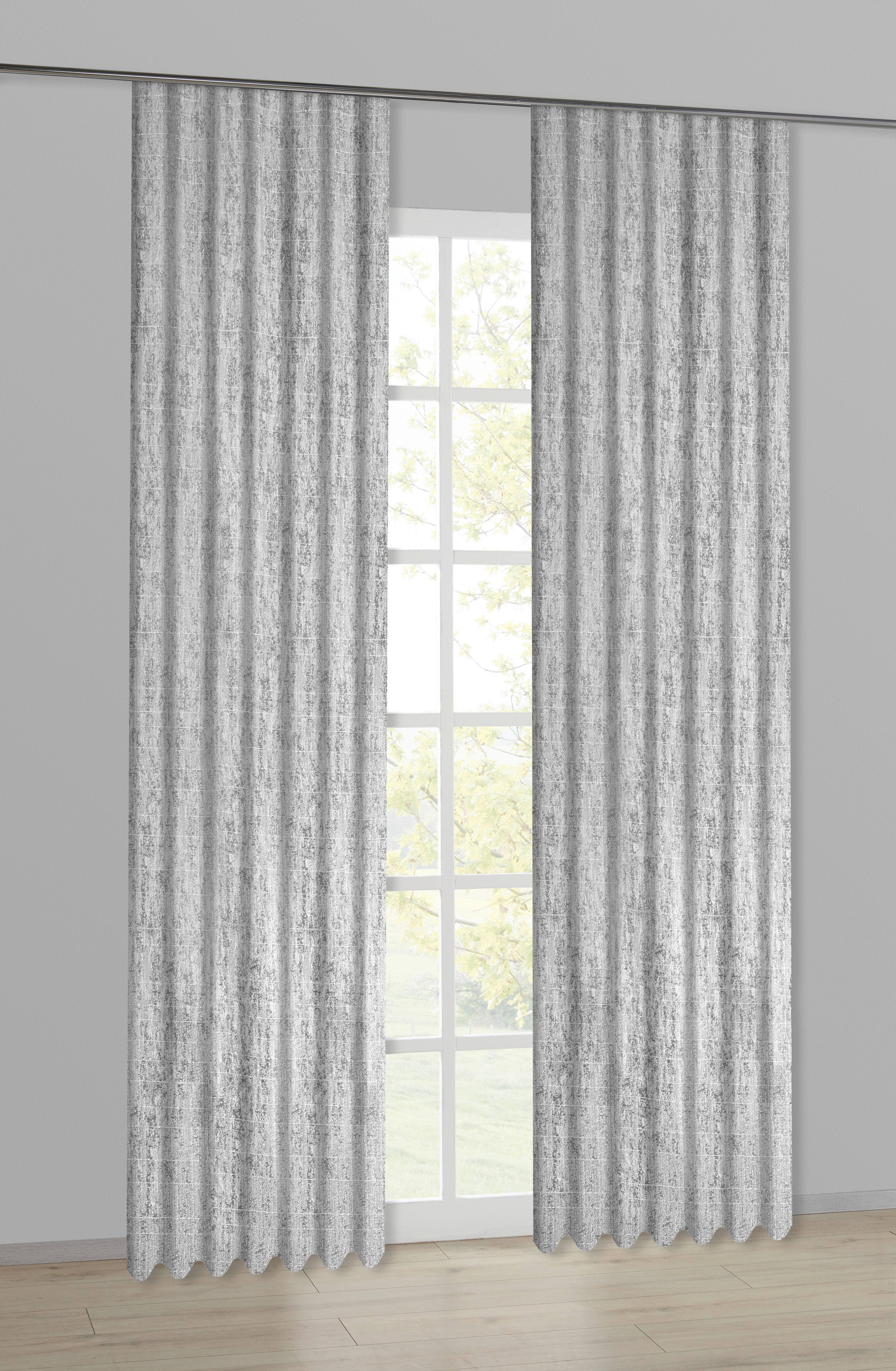 Dekovorhang Eden silber B/L: ca. 135x245 cm Eden - silber (135,00/245,00cm)