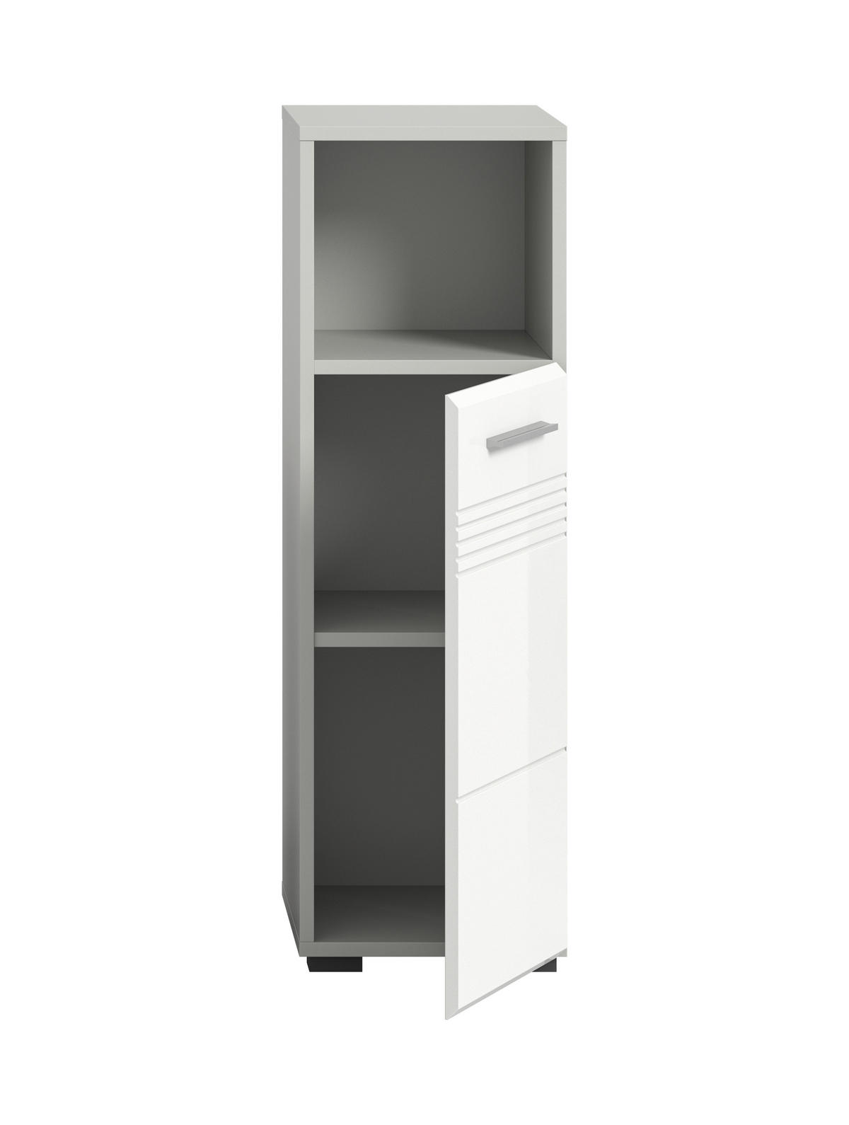 Schrank Copa hellgrau weiß Hochglanz B/H/T: ca. 30x95x30 cm Copa - hellgrau/weiß (30,00/95,00/30,00cm) - xonox.home