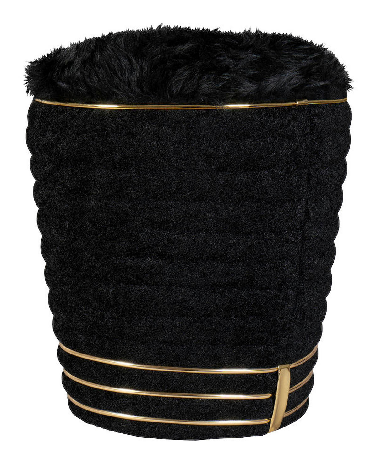 360 Living Hocker Doric 310 schwarz gold H/D: ca. 50x42 cm Doric 310 - gold/schwarz (42,00/50,00cm) - 360 Living