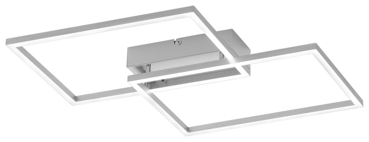 Just Light Deckenleuchte 14018-55 stahlfarbig Kunststoff Alu B/H/L: ca. 42x7x50 cm LED-Deckenleuchte_CCT_Iven - stahlfarbig (50,00/42,00/7,00cm) - Just Light