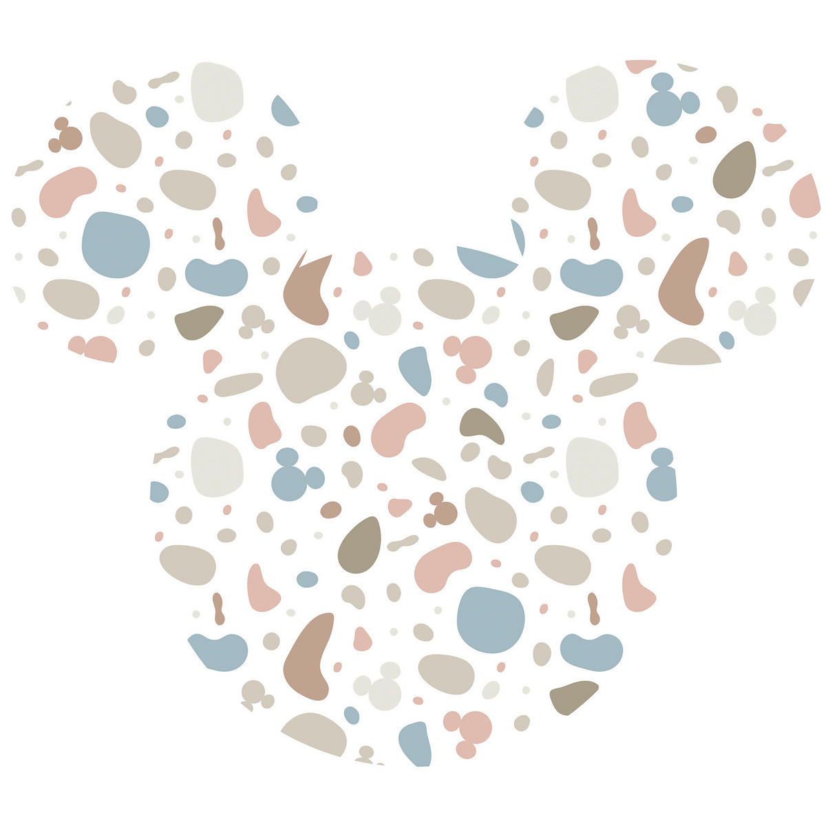 Komar Wandtattoo Mickey Head Terrazzo Bambino  Mickey Head Terrazzo Bambino B/L: ca. 125x125 cm Mickey Head Terrazzo Bambino - (125,00/125,00cm) - Komar