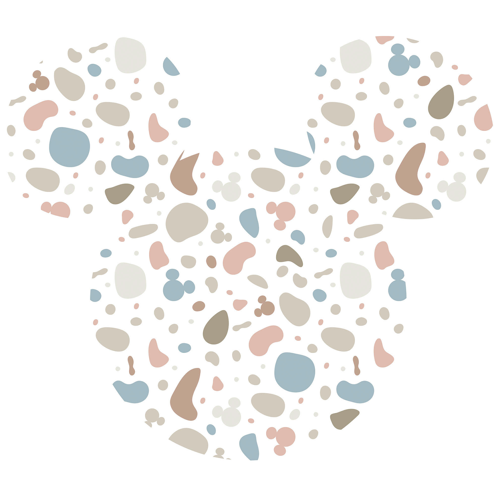 Komar Wandtattoo Mickey Head Terrazzo Bambino  Mickey Head Terrazzo Bambino B/L: ca. 125x125 cm