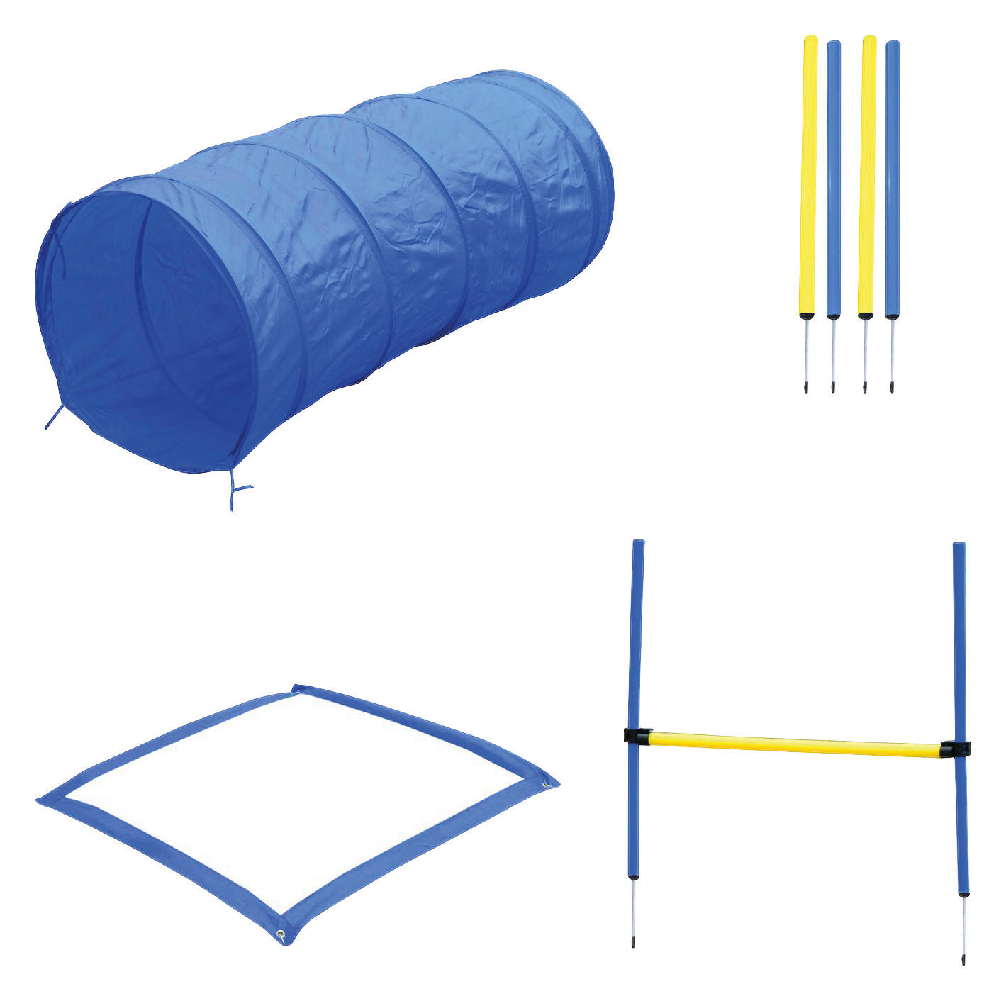 PawHut Hundesport Hundesport - blau/gelb - PawHut