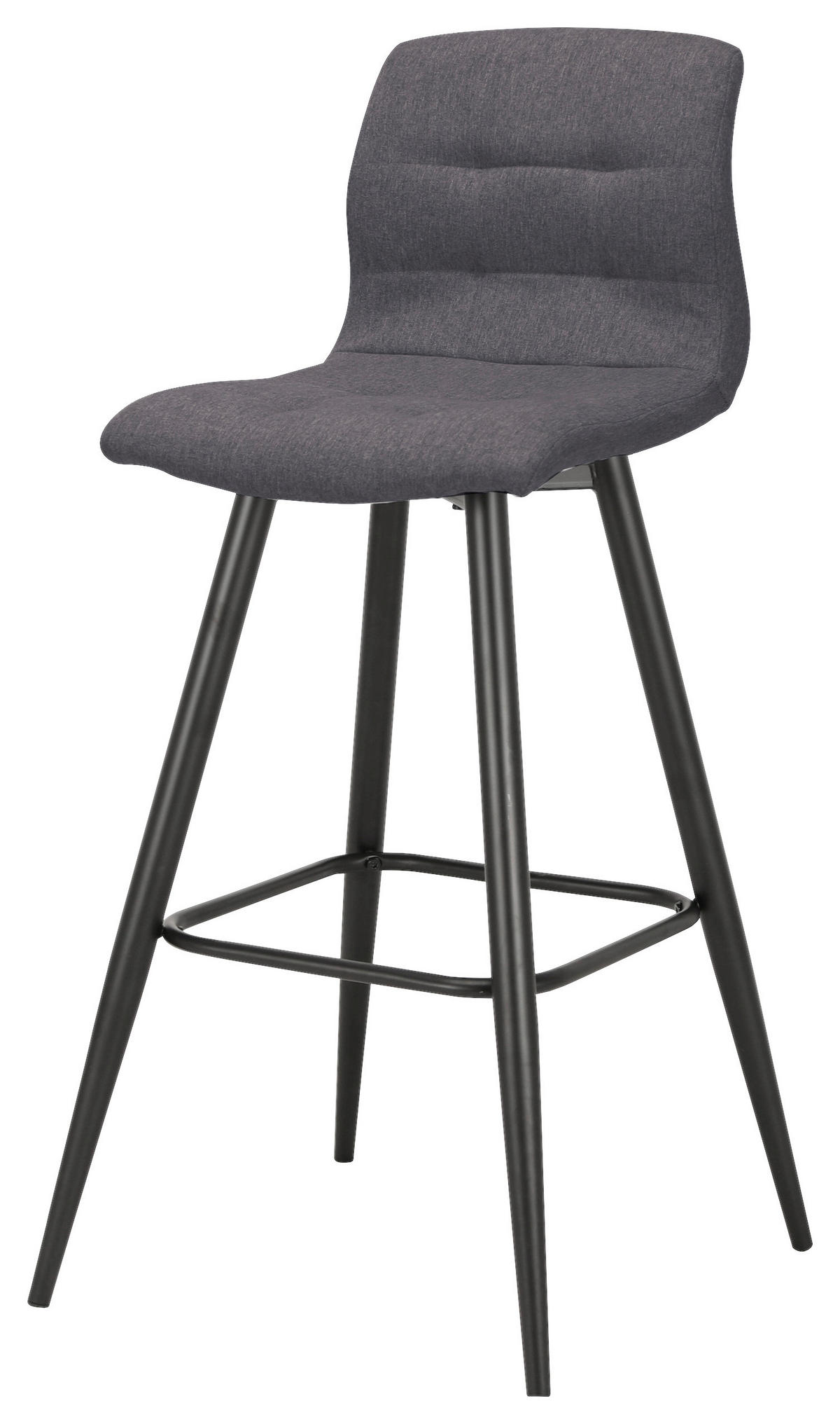 Barhocker SIMONE  2er-Set anthrazit schwarz Webstoff Metall B/H/T: ca. 42x103x51 cm SIMONE  2er-Set - schwarz/anthrazit (42,00/103,00/51,00cm) - byLIVING