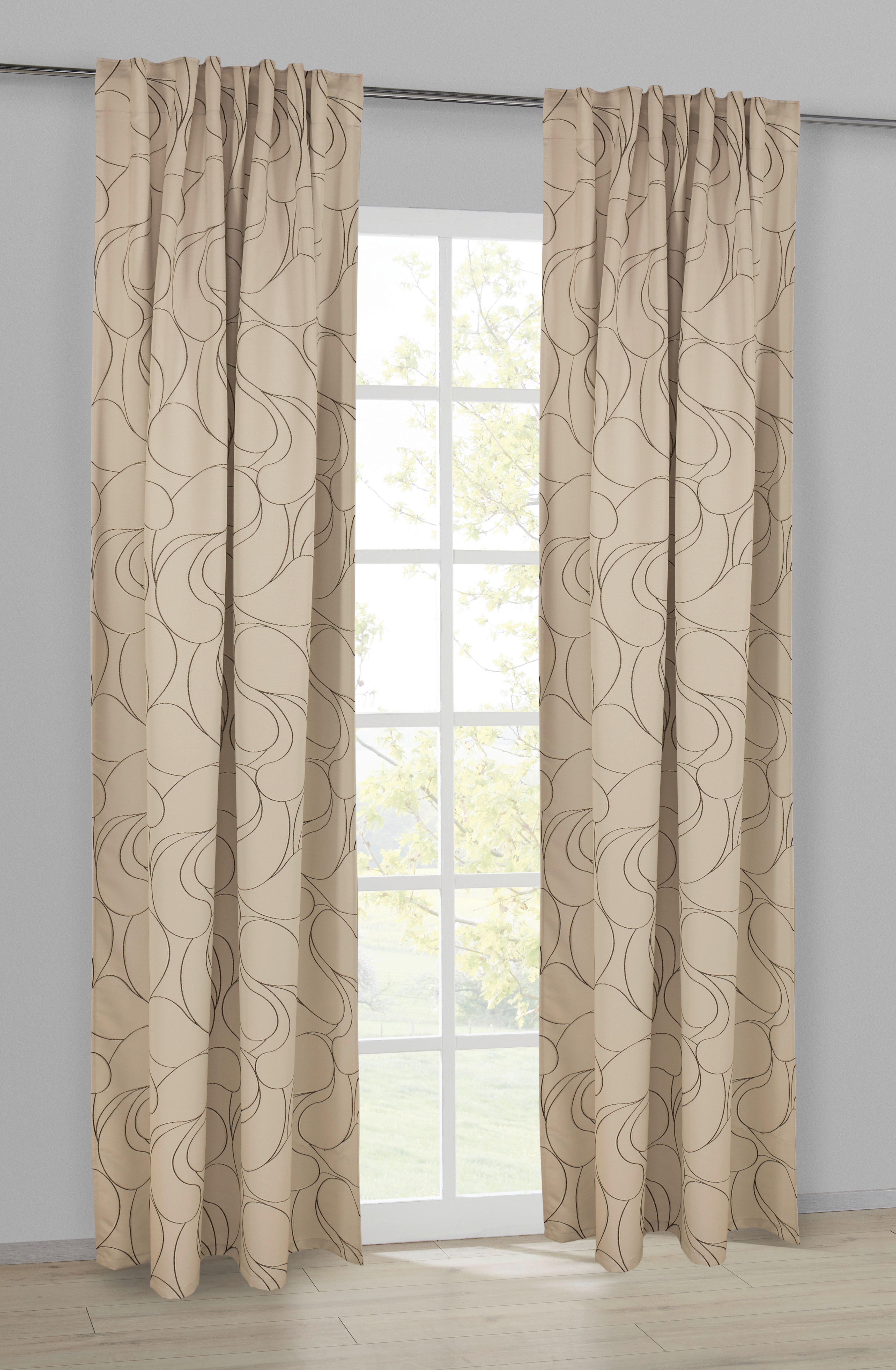 Kombivorhang Silke beige B/L: ca. 140x245 cm günstig online kaufen