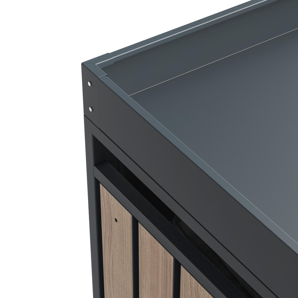 Westmann Mülltonnenbox Planta braun B/H/L: ca. 200x124x84 cm Planta - braun (84,00/200,00/124,00cm) - Westmann