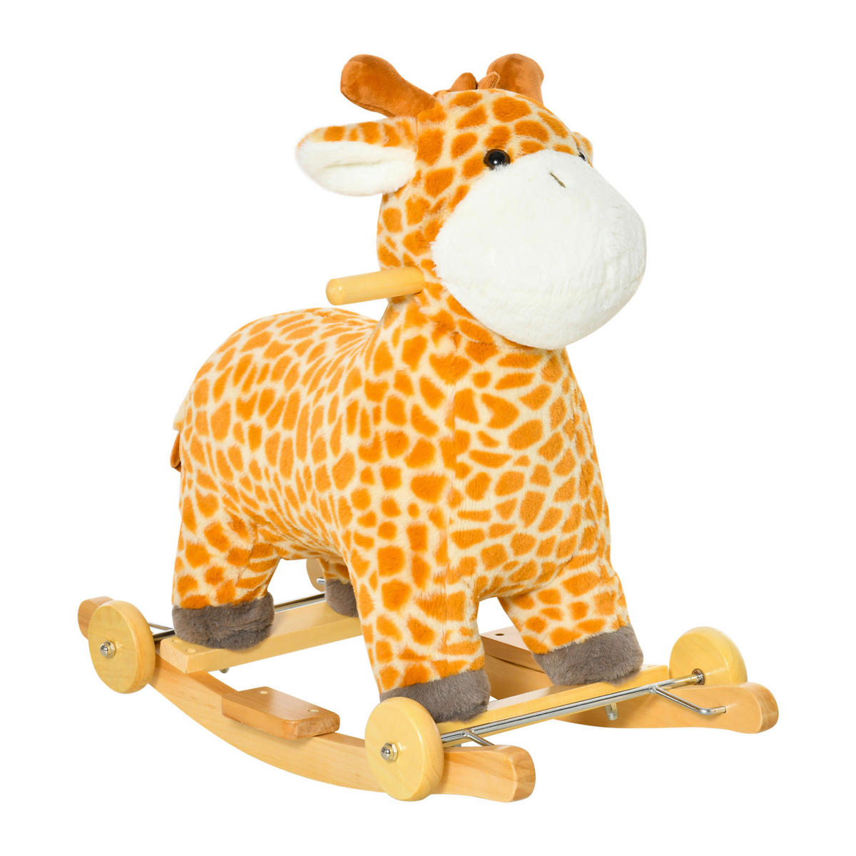 HOMCOM Schaukeltier B/H/L: ca. 38x63x63 cm Schaukeltier - gelb (63,00/38,00/63,00cm) - HOMCOM