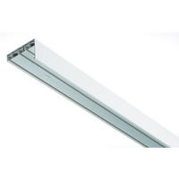 Boviva Gardinenschiene mit Blende weiß Kunststoff L: ca. 150 cm 3.0 Läufe Schiene_mit_Blende_3lfg. - weiß (150,00cm) - Boviva