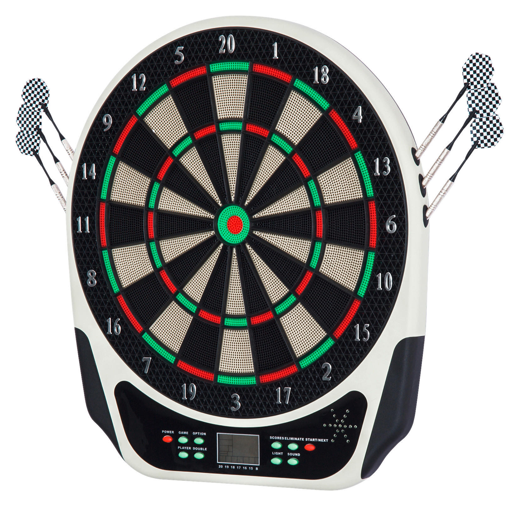 HOMCOM elektrisches Dartboard B/H/T: ca. 44x50x3,2 cm Elektronische_Dartboard - schwarz (44,00/50,00/3,20cm) - HOMCOM