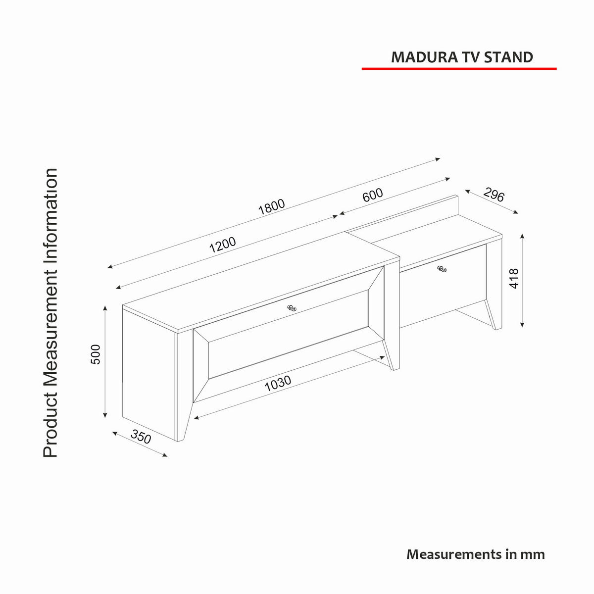 TV-Lowboard Madura Saphir Nachbildung B/H/T: ca. 120x50x35 cm Madura - Saphir (120,00/50,00/35,00cm) - moebel17