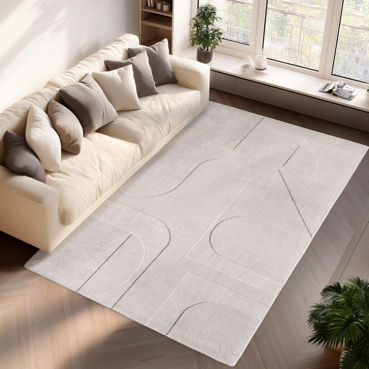 Ayyildiz Teppich POMPEI creme B/L: ca. 120x170 cm POMPEI - creme (120,00/170,00cm) - Ayyildiz