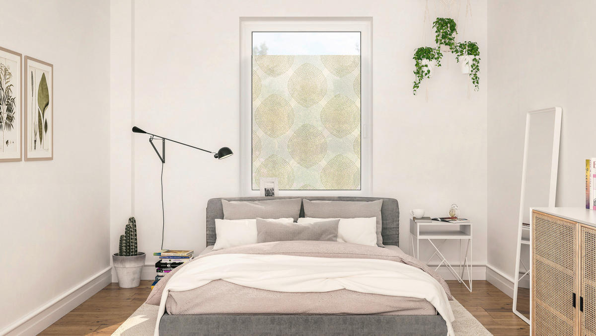 LICHTBLICK Fensterfolie Boho Drop India  Boho Drop India beige B/L: ca. 50x100 cm Boho Drop India - beige (50,00/100,00cm) - LICHTBLICK