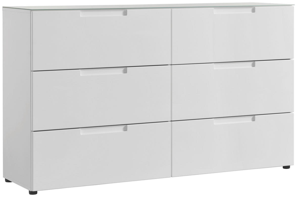 Schubkastenkommode Mailand B/H/T: ca. 150x89x40 cm Mailand - weiß (150,00/89,00/40,00cm)