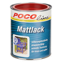 POCOline Acyl Buntlack feuerrot matt ca. 0,75 l Mattlack_Acryl_2in1 750ml - feuerrot (750ml) - POCOline