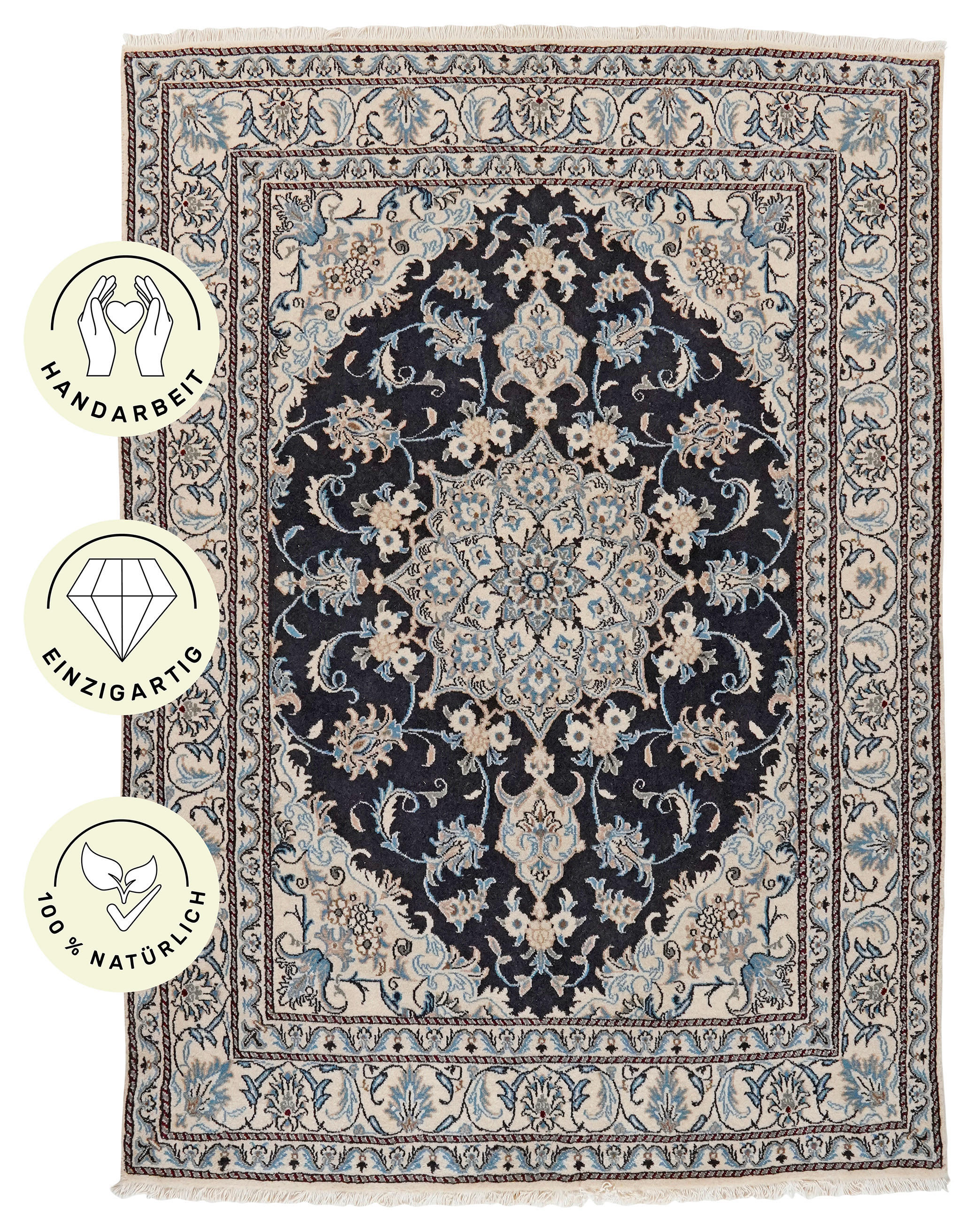 PersaTepp Teppich Nain beige B/L: ca. 150x205 cm günstig online kaufen