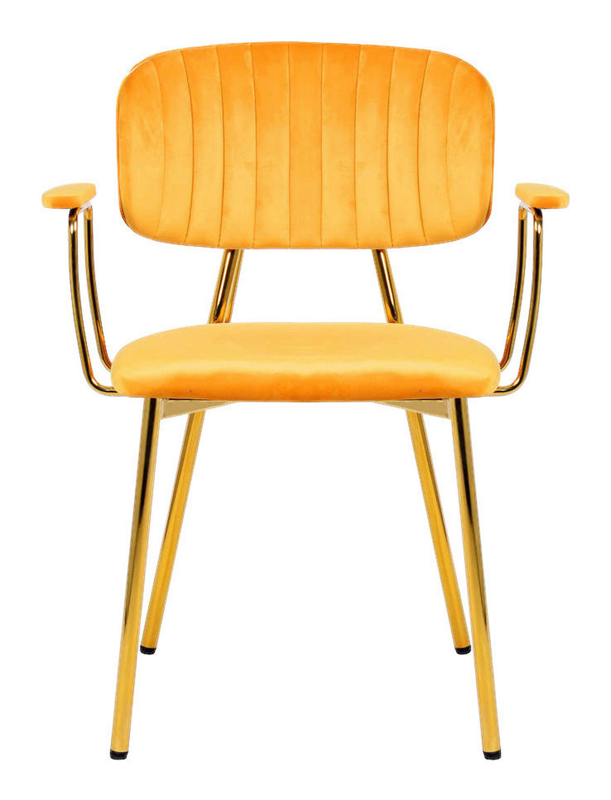 Stuhl Kian 200 2er-Set orange Microfaser B/H/T: ca. 63x80x51 cm Kian 200 2er-Set - gold/orange (63,00/80,00/51,00cm) - 360 Living