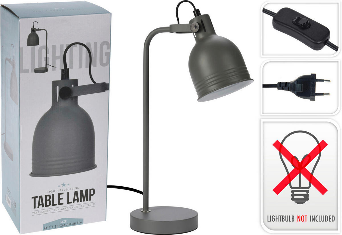 Tischlampe Tischlampe - anthrazit