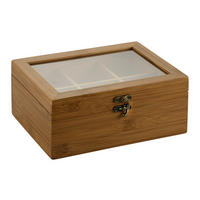 Kesper Teebox braun Bambus B/H/L: ca. 16x9x21,8 cm Tee-Box - braun (21,80/16,00/9,00cm) - Kesper