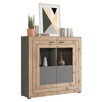 Highboard Freno B/H/T: ca. 120x117x37 cm Freno - Eiche/schwarz (120,00/117,00/37,00cm) - xonox.home