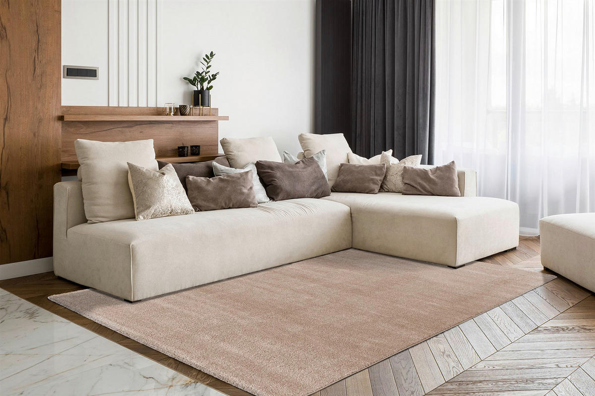 Arte Espina Kurzflorteppich Nila 125 taupe B/H/L: ca. 120x2x170 cm Nila 125 - taupe (170,00/120,00/2,00cm) - Arte Espina