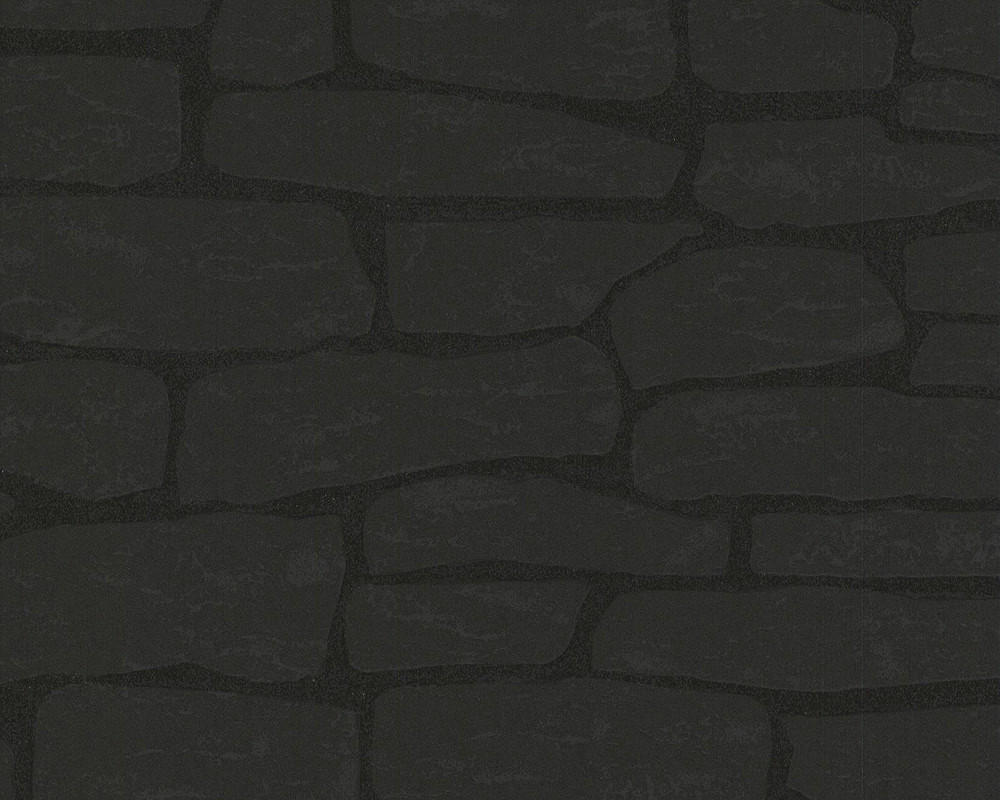 Vliestapete Steinoptik schwarz B/L: ca. 53x1005 cm Vliestapete_1395-11 VW10 - schwarz (53,00/1005,00cm)