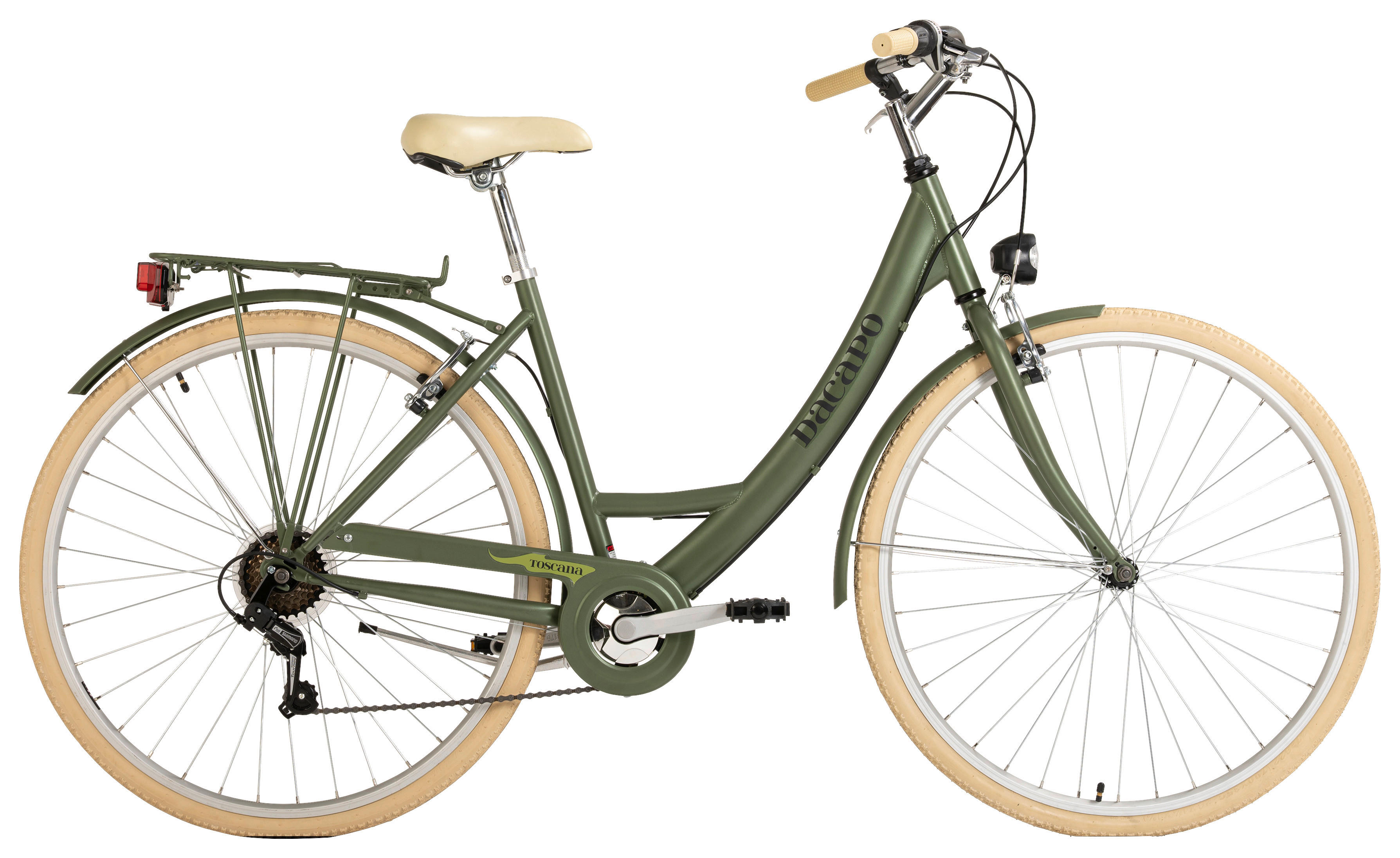 DaCapo City-Bike Toscana TOSCANA 28 Zoll Rahmenhöhe 48 cm 6 Gänge grün grün ca. 28 Zoll Toscana - grün - DaCapo