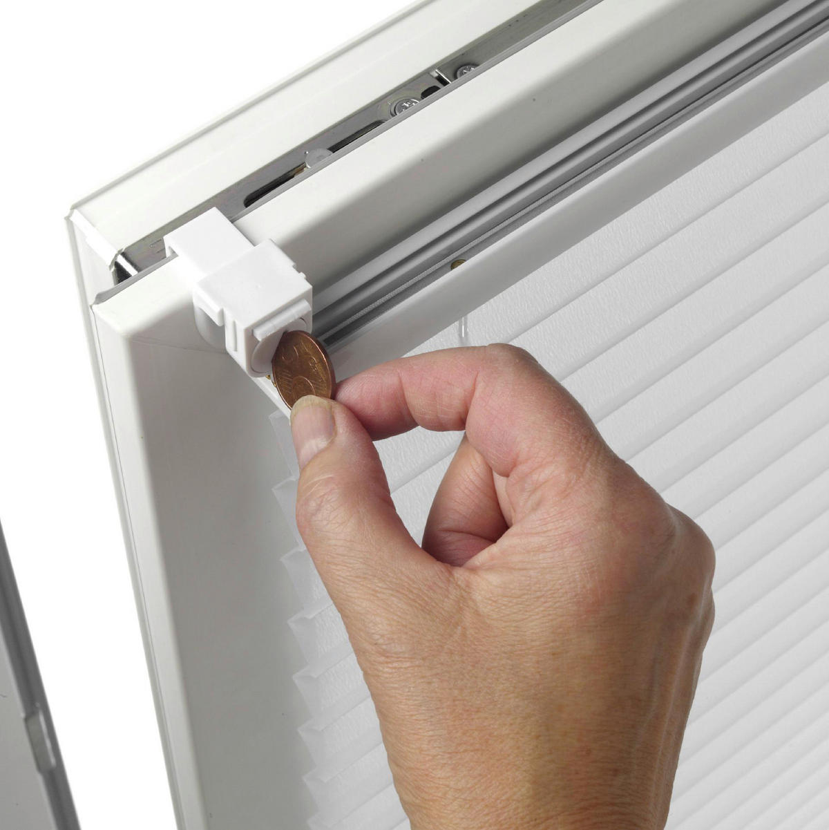 Spannplissee Easyfix Pia weiß B/L: ca. 60x130 cm Easyfix Pia - weiß (60,00/130,00cm)