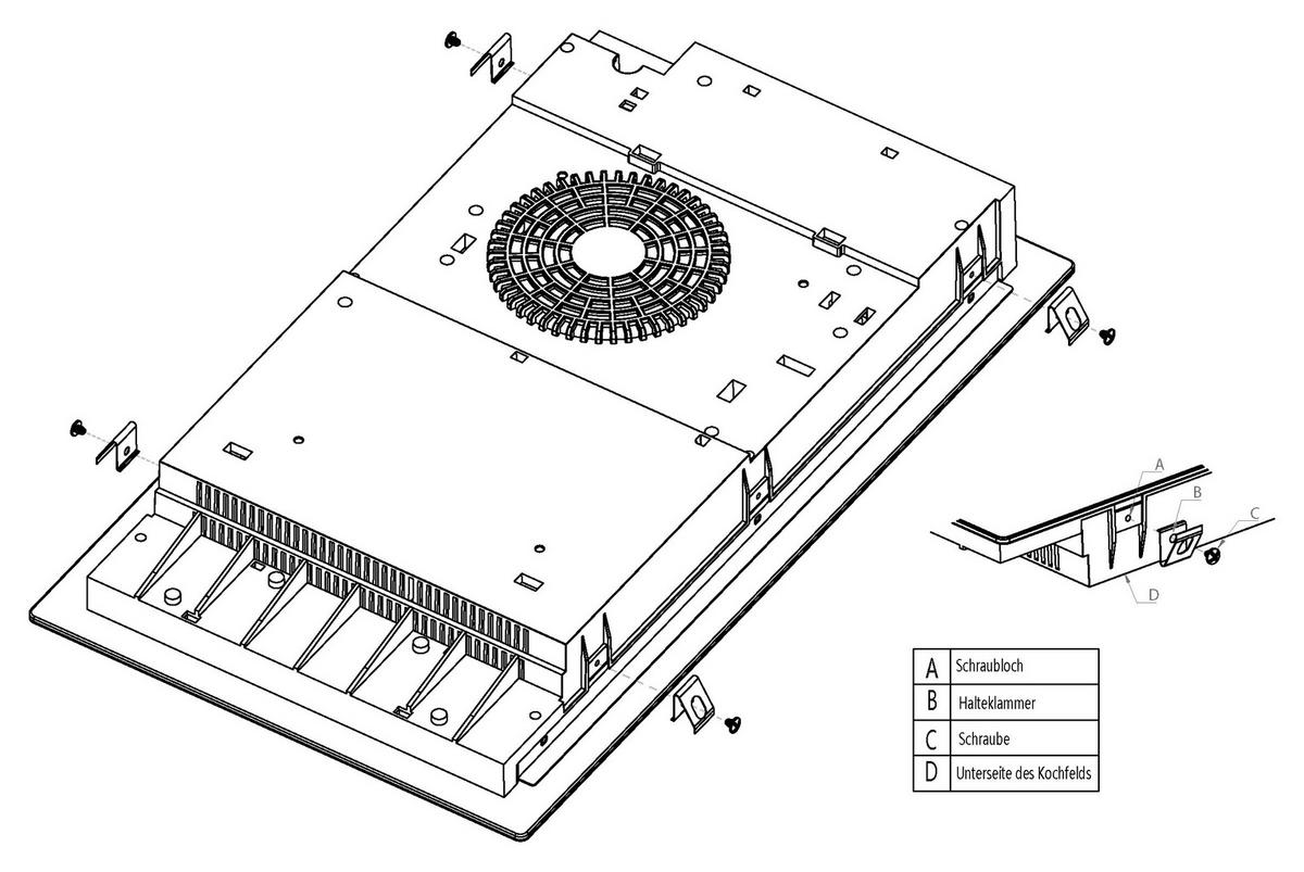 PKM-Möbel Induktions-Kochplatte IF2 G B/H/T: ca. 29x6,2x52 cm IF2 G - (29,00/6,20/52,00cm) - PKM-Möbel