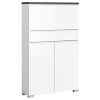 Schuhschrank Shoelove weiß grau B/H/T: ca. 95x151x27 cm Shoelove - weiß/grau (95,00/151,00/27,00cm) - xonox.home