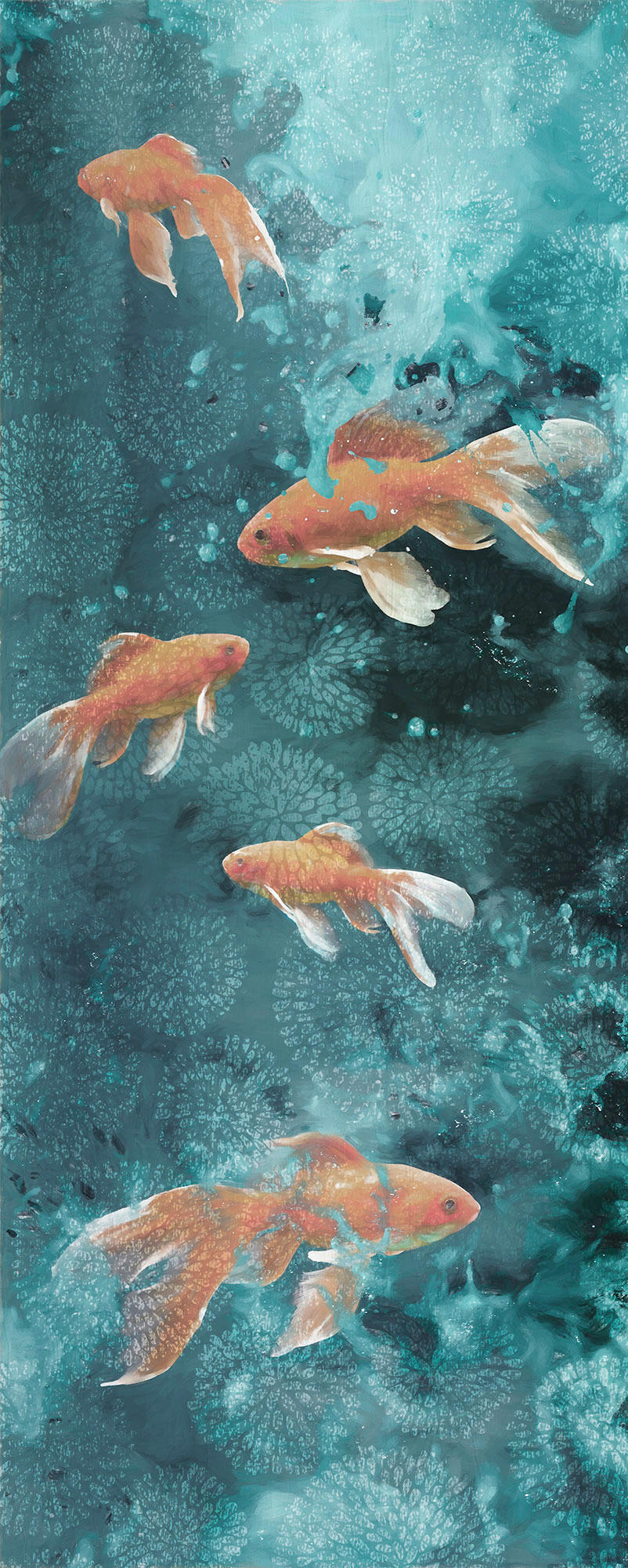 Komar Fototapete Fische B/L: ca. 100x250 cm Fische - (100,00/250,00cm) - Komar