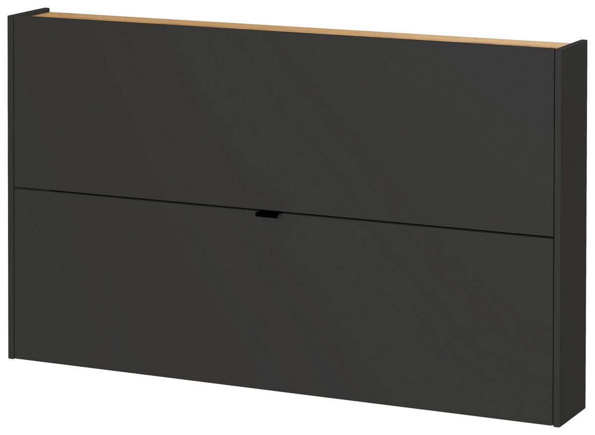 Garderobe 9742-549 Graphit Optik Eiche Navarra Nachbildung B/H/T: ca. 140x200x19 cm 9742-549 - Eiche/Graphit (140,00/200,00/19,00cm) - Germania
