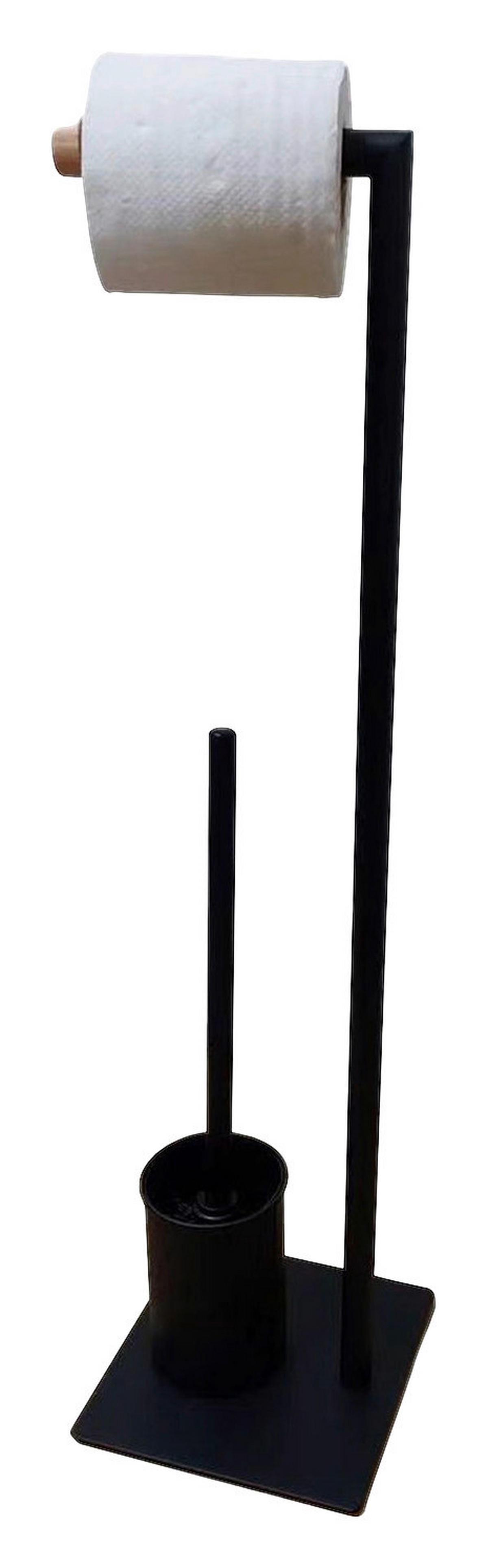 Stand-WC-Garnitur schwarz Metall Stand-WC-Garnitur_Nordic_Black - schwarz (18,00/70,00/18,00cm) - POCOline