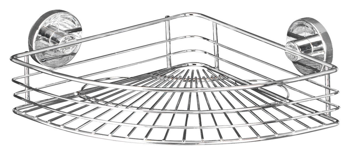 Eckablage Chrom Stahl B/H/L: ca. 31,5x8,5x22 cm Eckablage_1Etg.Vacuum-Loc - Chrom (22,00/31,50/8,50cm) - Wenko