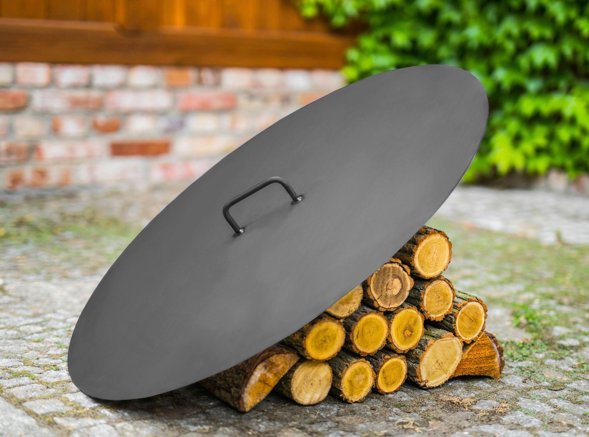 CookKing Deckel für Feuerschale 60 schwarz Stahl B/T: ca. 60,5x60,5 cm 60 - schwarz (60,50/60,50cm) - CookKing