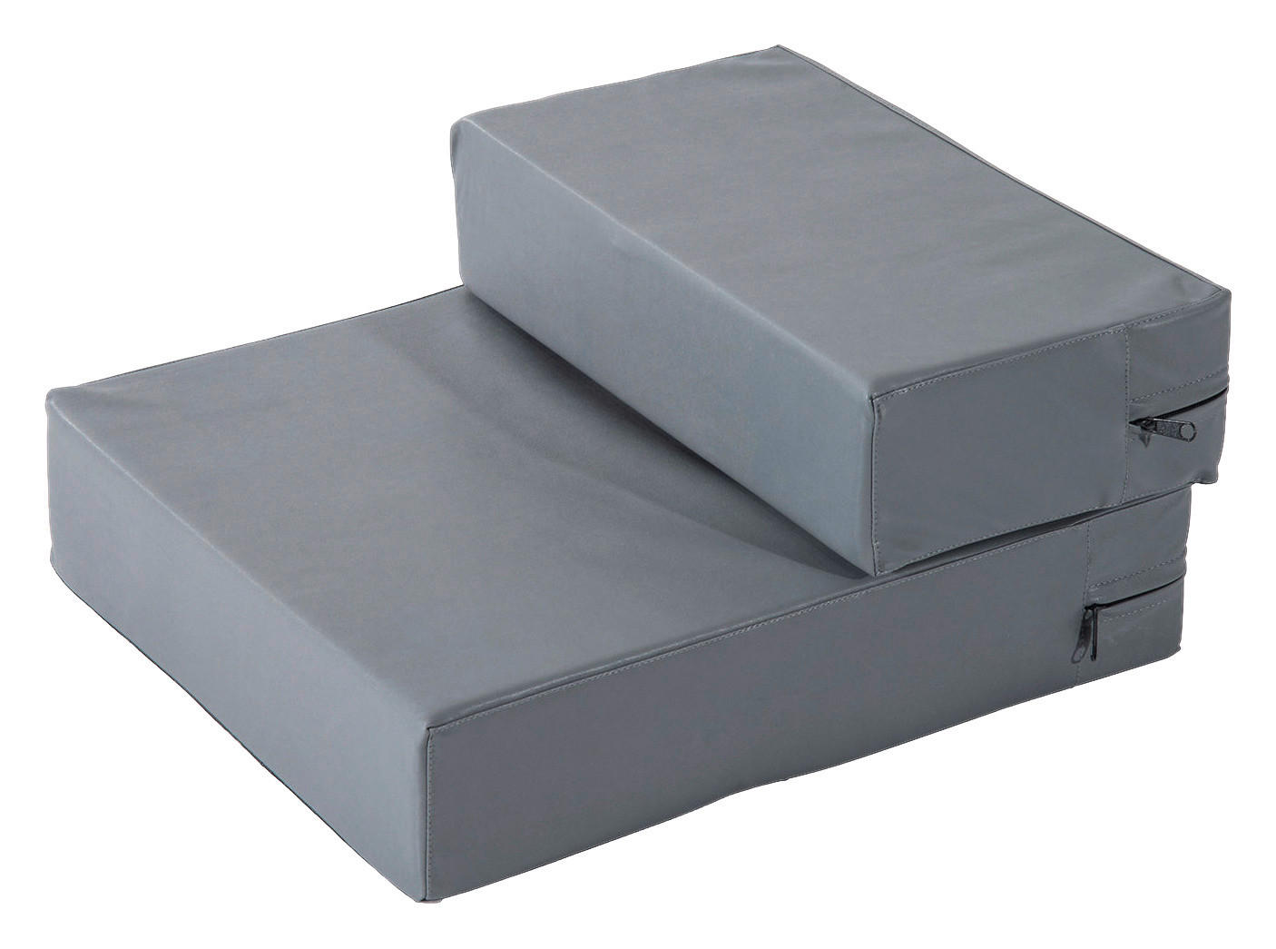 PawHut Hundetreppe grau Kunstleder B/H/L: ca. 39x20x42 cm Hundetreppe - grau (42,00/39,00/20,00cm) - PawHut