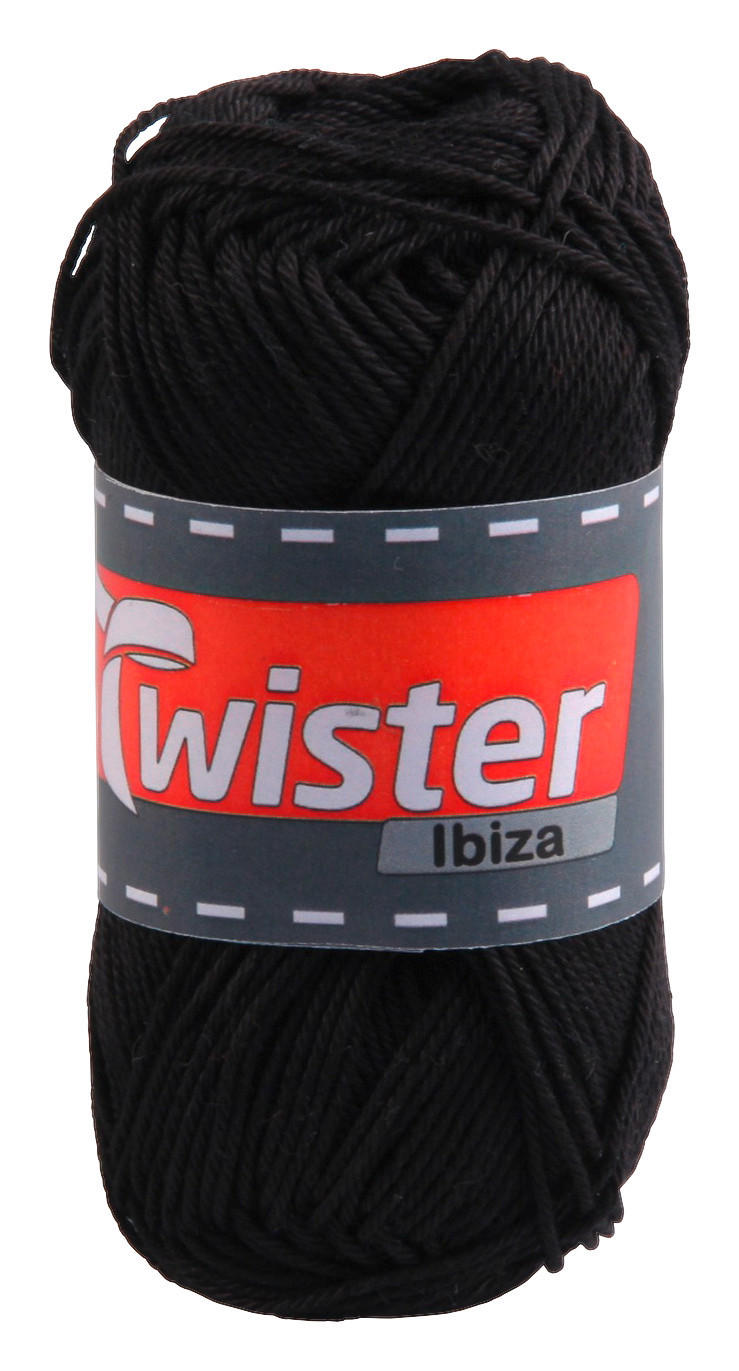Handstrickgarn Ibiza schwarz L: ca. 12500 cm Ibiza - schwarz (12500,00cm) - Twister